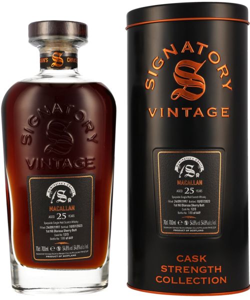 Macallan 25 Jahre 1997/2023 Symingtons Choice Signatory Cask Strength Collection 54,8% vol.