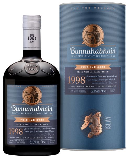 Bunnahabhain 1998/2023 Feis Ile 2023 Manzanilla Cask 52,3% vol.