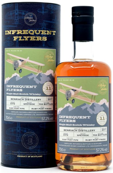 Benriach 11 Jahre 2011/2022 Ruby Port Cask Alistair Walker Infrequent Flyers 57,2% vol.