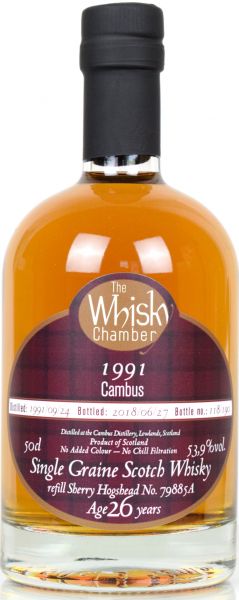Cambus 26 Jahre 1991/2018 Sherry Cask The Whisky Chamber 53,9% vol.