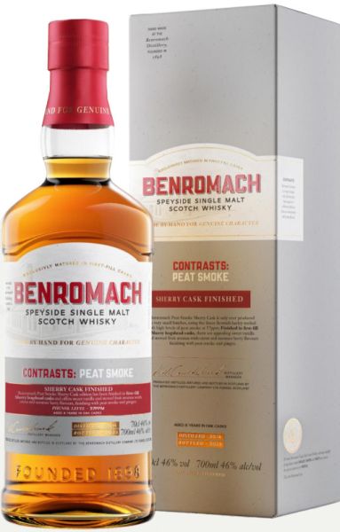 Benromach 2014/2023 Contrasts:Peat Smoke Sherry Cask 46% vol.