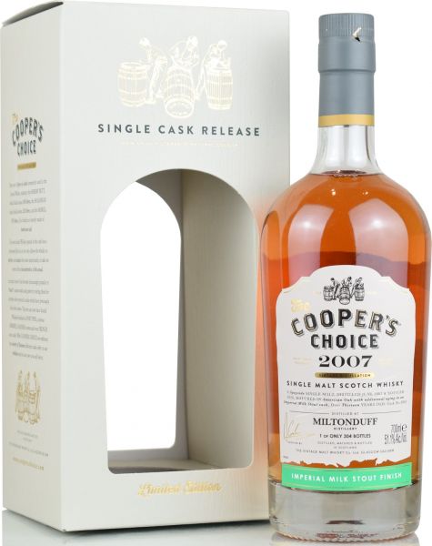 Miltonduff 13 Jahre 2007/2020 Imperial Milk Stout Cask Cooper&#039;s Choice 57% vol.