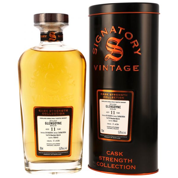 Glengoyne 2014/2026 1st Fill Bourbon Barrel #700443 Signatory Vintage Cask Strength 55% vol.