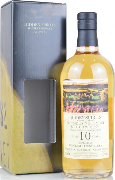 Benriach heavily peated 10 Jahre 2010/2020 Hidden Spirits Highproof 52,2% vol.