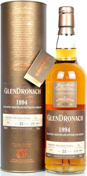 Glendronach 23 Jahre 1994/2018 PX Sherry Puncheon #125 54,0% vol.