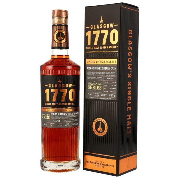 Glasgow Distillery 1770 Peated 2018/2025 PX Sherry Cask #18/1194 Awakening Series 59,7% vol.