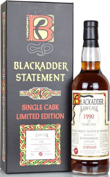 Bunnahabhain 22 Jahre 1990/2013 Sherry Butt Blackadder Statement Raw Cask 54,2% vol.