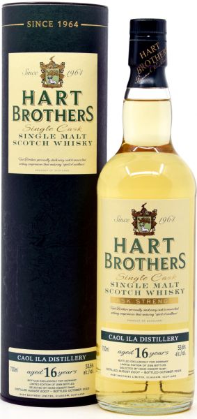 Caol Ila 16 Jahre 2007/2023 Hart Brothers for germany 53,6% vol.