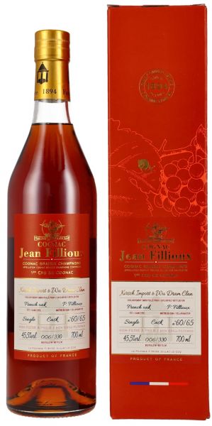 Jean Fillioux Lot 60/65 Grande Champagne Single Estate Single Cask for WDC &amp; Kirsch 45,5% vol.