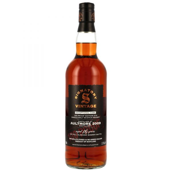 Aultmore 2009/2025 Oloroso Sherry Signatory 100 Proof Exceptional Cask Edition #14 57,1% vol.