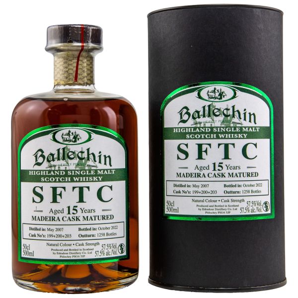 Ballechin 15 Jahre 2007/2022 Madeira Cask Straight from the Cask 57,5% vol.