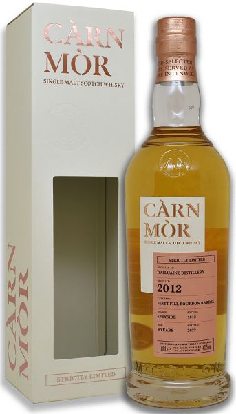 Dailuaine 9 Jahre 2012/2022 1st Fill Bourbon Carn Mor Strictly Limited 47,5% vol.