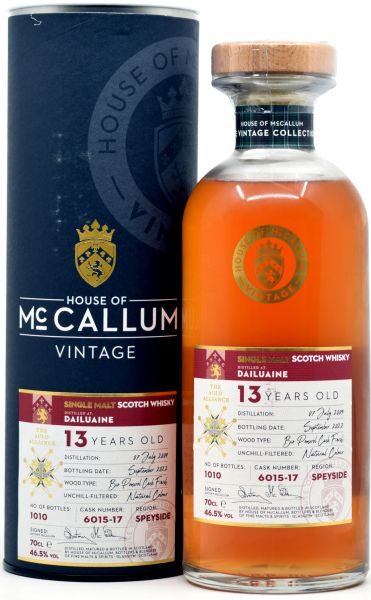 Dailuaine 13 Jahre 2009/2022 Bio Pomerol Cask House of McCallum 46,5% vol.