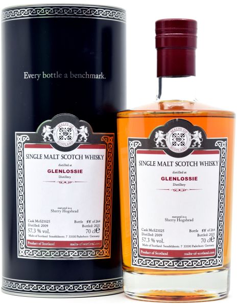 Glenlossie 12 Jahre 2009/2021 Sherry Cask Malts of Scotland 57,3% vol.