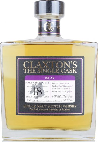 Port Charlotte 18 Jahre 2001/2019 Rum Cask Claxton's 55,6% vol.