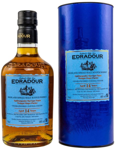 Edradour 2007/2022 Singer-Fischer Spätburgunder Single Cask #601 46% vol.