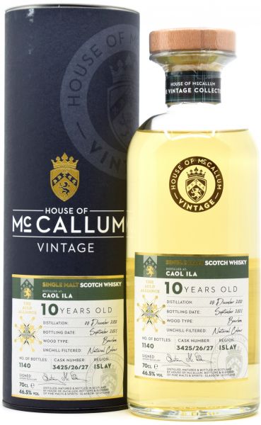 Caol Ila 10 Jahre 2010/2021 House of McCallum 46,5% vol.