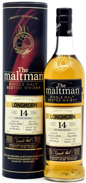 Longmorn 14 Jahre 2008/2023 Sherry Cask The Maltman 53,6% vol.