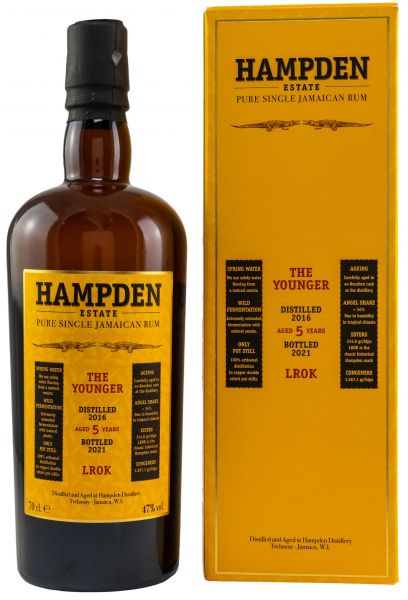 Hampden 2016/2021 LROK The Younger Pure Single Jamaican Rum 47% vol.