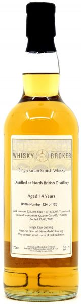 North British 14 Jahre 2007/2022 Sherry Cask Whiskybroker 52,1% vol.