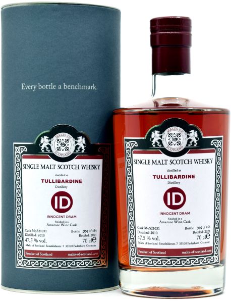 Tullibardine 2010/2021 Amarone Cask Malts of Scotland ID Serie 47,5% vol.