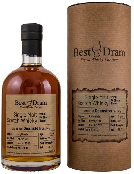 Deanston 11 Jahre 2011/2023 1st Fill PX Sherry Cask Best Dram 59,3% vol.