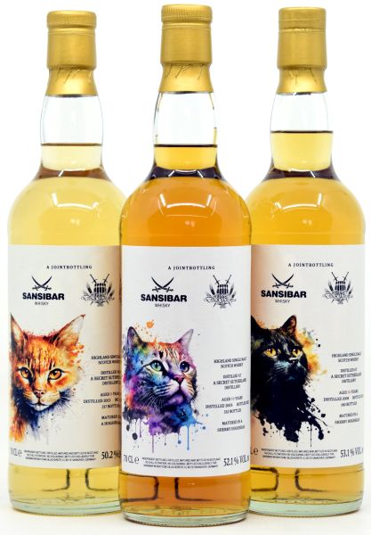 Secret Sutherland Collection 2003, 2008 & 2013 Sansibar Colourful Wildlife Joint Bottling SET
