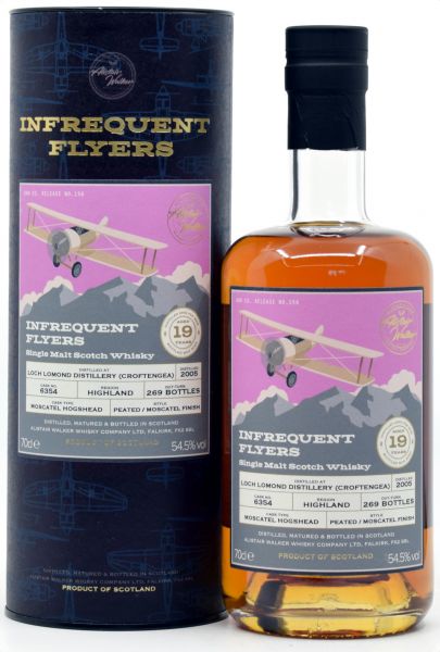 Croftengea (Loch Lomond) 19 Jahre 2005/2025 Moscatel Alistair Walker Infrequent Flyers 54,5% vol.