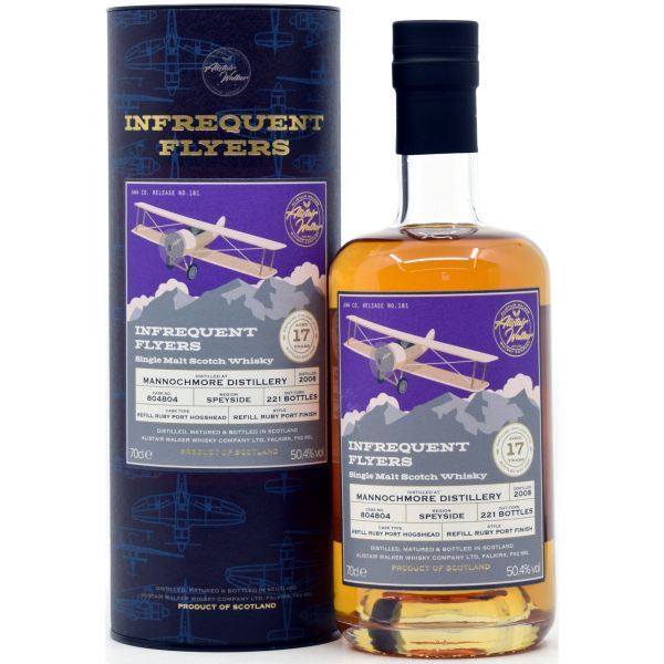 Mannochmore 17 Jahre 2008/2026 Ruby Port Cask Alistair Walker Infrequent Flyers 50,4% vol.