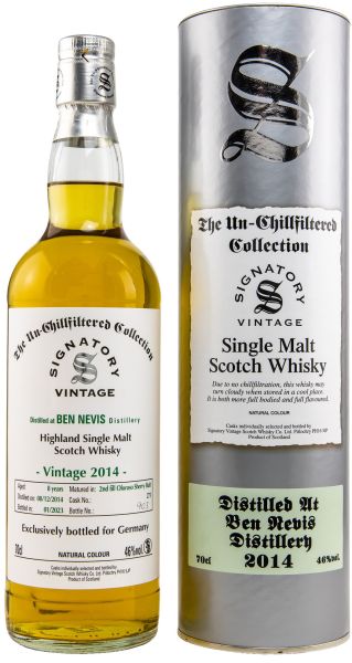 Ben Nevis 8 Jahre 2014/2023 Sherry Cask Signatory Un-Chillfiltered Collection #275