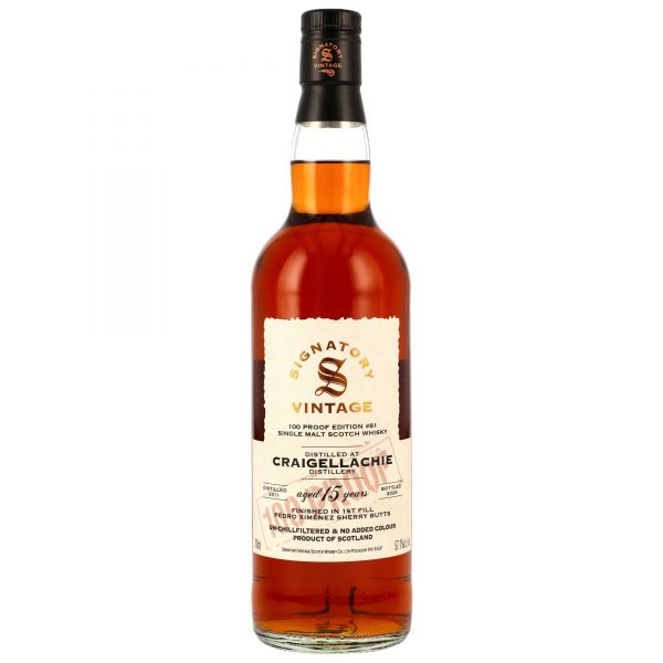 Craigellachie 2011/2026 PX Sherry Cask Signatory Vintage 100 Proof #81 57,1% vol.