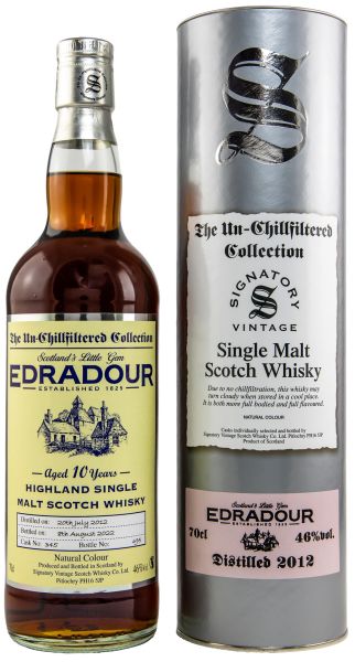 Edradour 10 Jahre 2012/2022 SV Un-Chillfiltered Collection #345