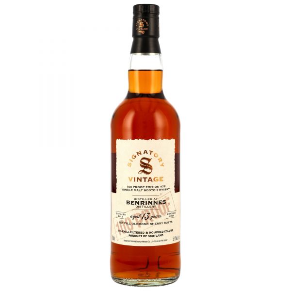 Benrinnes 2012/2026 1st Fill Oloroso Sherry Signatory Vintage 100 Proof #78 57,1% vol.