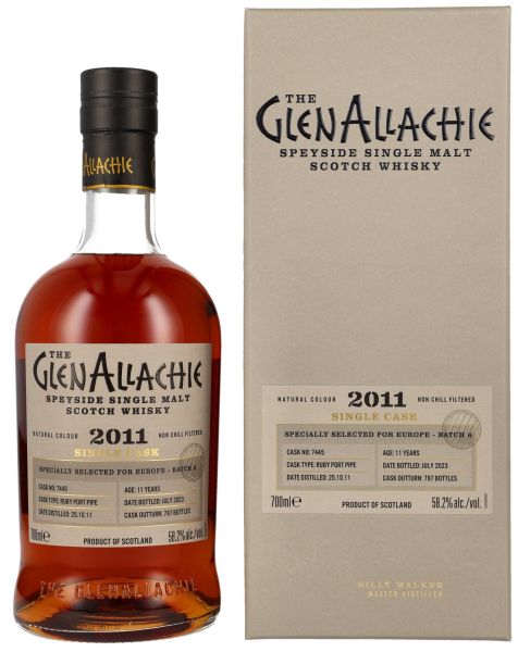 Glenallachie 11 Jahre 2011/2023 Ruby Port Single Cask #7445 58,2% vol.