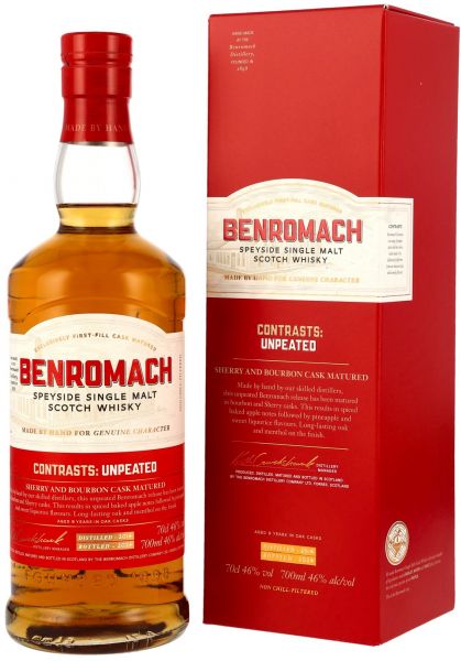 Benromach 2014/2024 Contrasts:Unpeated Sherry & Bourbon Cask 46% vol.