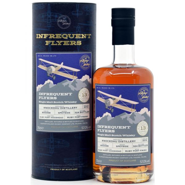 Knockdhu 13 Jahre 2012/2025 Ruby Port Cask Alistair Walker Infrequent Flyers 57% vol