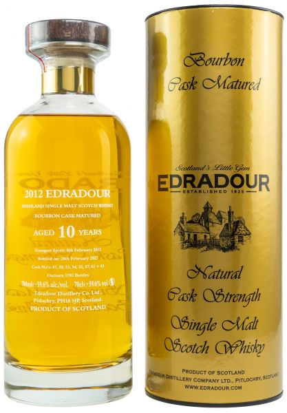 Edradour 10 Jahre 2012/2022 Signatory Vintage Ibisco Decanter Small Batch 59,6% vol.