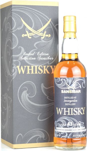 Invergordon 43 Jahre 1973/2016 Sansibar Whisky 51,8% vol.