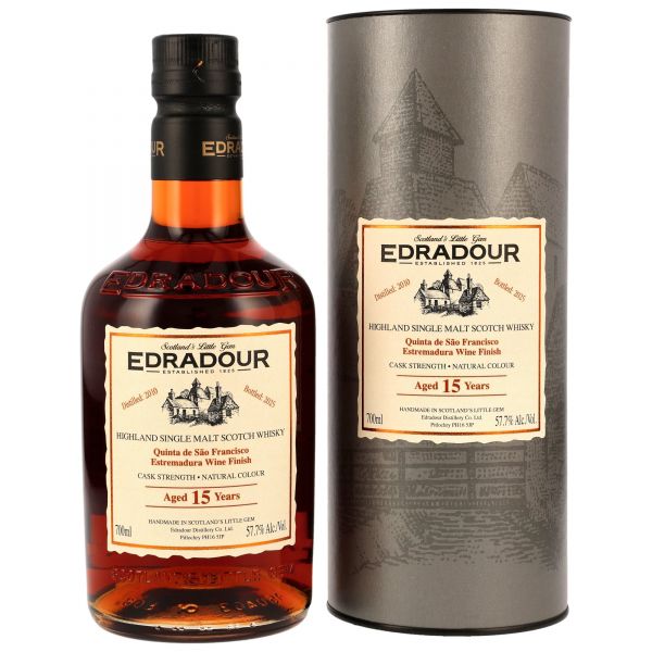 Edradour 15 Jahre 2010/2025 Quinta de São Francisco Estremadura Wine Casks 57,7% vol.