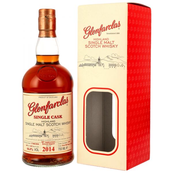 Glenfarclas 12 Jahre 2014/2026 1st Fill Sherry Butt #5191 50th Anniversary Kirsch Import 64,4% vol.