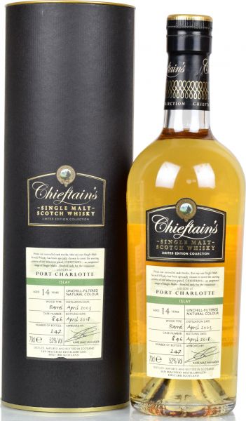 Port Charlotte 14 Jahre 2003/2018 Chieftain's 52,0 % vol.