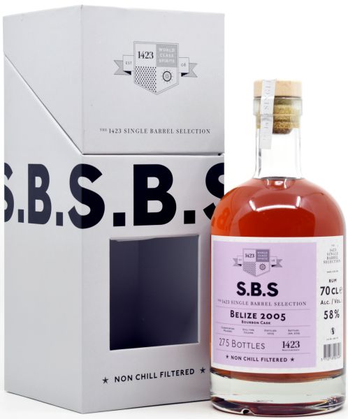 S.B.S. Belize 2005/2023 Bourbon Single Cask 58% vol.