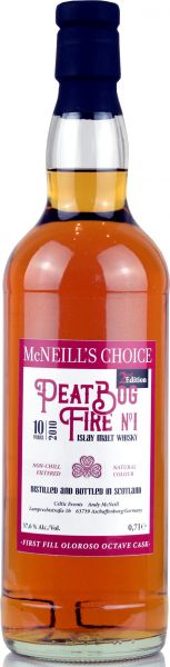 Peat Bog Fire No. 1 Batch #2 10 Jahre 2010 1st Fill Oloroso Sherry McNeill's Choice 57,6% vol.