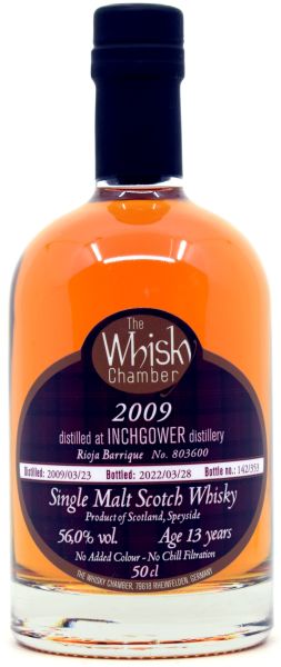 Inchgower 13 Jahre 2009/2022 Rioja Wine Cask The Whisky Chamber 56% vol.