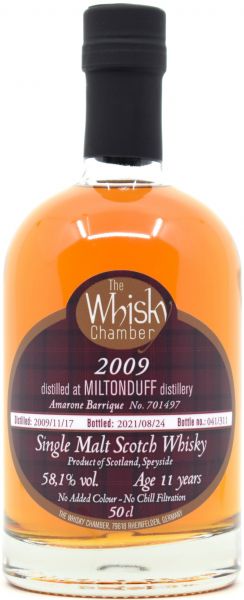 Miltonduff 11 Jahre 2009/2021 Amarone Cask The Whisky Chamber 58,1% vol.