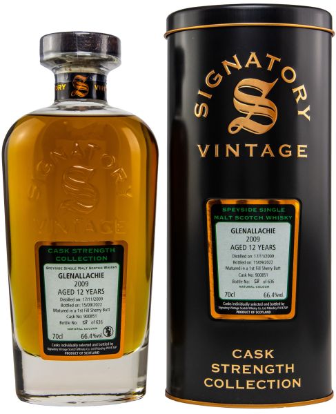 Glenallachie 2009/2022 1st Fill Sherry Signatory Vintage Cask Strength Collection 66,4% vol.