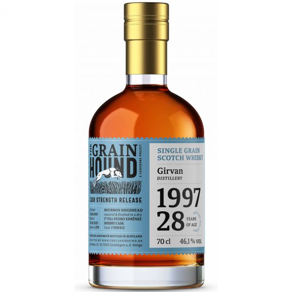 Girvan 28 Jahre 1997/2025 PX Sherry Cask The Caskhound Grainhound 46,1% vol.