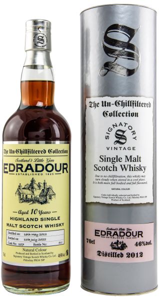 Edradour 10 Jahre 2012/2022 SV Un-Chillfiltered Collection #257