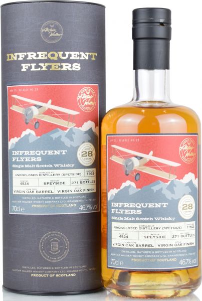 Undisclosed Speyside 28 Jahre 1992/2020 Alistair Walker Infrequent Flyers 46,7% vol.