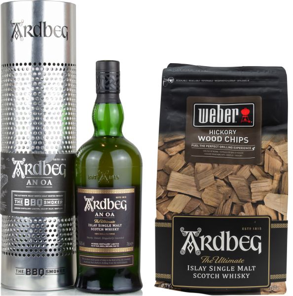 Ardbeg An Oa BBQ Smoker Limited Edition + Weber Wood Chips